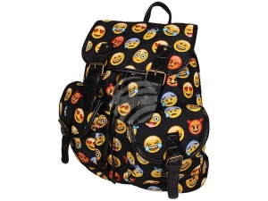 Backpack with side pockets Emoticons black