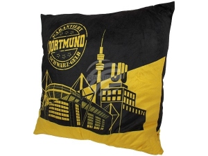 Almohadas con motivos Dortmund angular negro/amarillo