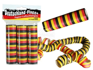 Paper streamers Germany flag