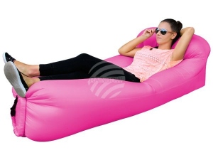 Air Lounge Cama de aire con bolsa rosa