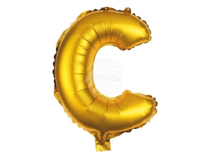 Foil balloon helium balloon gold Letter C