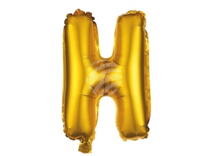 Foil balloon helium balloon gold Letter H