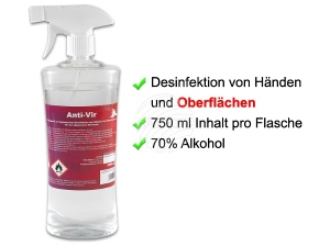 Disinfectant spray bottle 750 ml DES-09