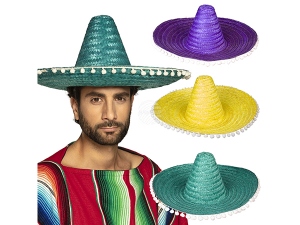 Sombrero Fernando 3 colors assorted 50 cm