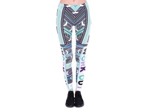 Ladies motive Leggings Aztec pattern and lettering Work out