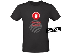 Camiseta con motivo negro Modelo Shirt-007