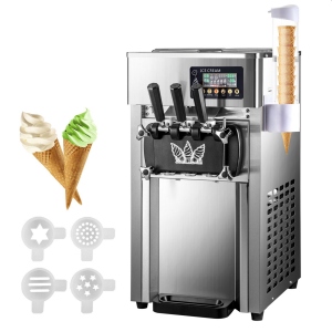 Máquina de helado soft sobremesa, 3 sabores, 16-18 L/h