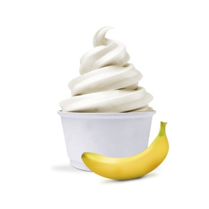 Soft ice cream powder banana