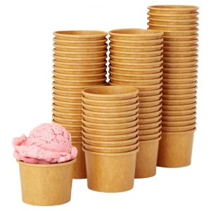 Ice cream cup dessert paper cup 230ml 8oz 100 pieces