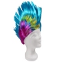 Percke Irokese Haarschnitt trkis/multicolor