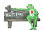 Frog on bench K734