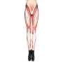 Damen Motiv Leggings Design Muskeln Farbe weiss