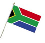 Flag at wood staff South Africa
