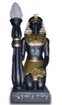 Faraon z lampa czarno zloty 58 cm