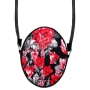 Round motif handbag Red flowers