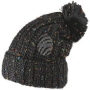 Knitted cap and colorful speckles with bobble gray