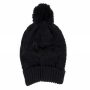 Knitted Hat with bobble Model 30 black