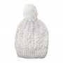 Knitted Hat with bobble Model 33 white