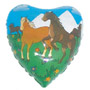 Foil balloon Heart horses