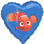 Foil balloon heart Nemo fish