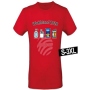 Camiseta con motivo rojo Modelo Shirt-003c