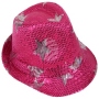Trilby hat with stars pink
