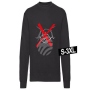Motif sweater sweatshirt black model Swt-003
