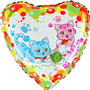 Balon foliowy Serce 2 koty
