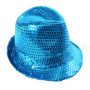 Trilby hat with sequins turquoise
