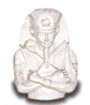 Pharaoh mask white 36 cm