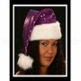 Santa Hat purple with sequins