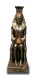 Faraon siedzacy z swiecznikiem brazowy 60 cm