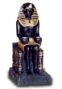 Faraon siedzacy z swiecznikiem czarny 56 cm