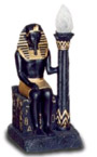 Faraon z lampa czarno zloty 63 cm