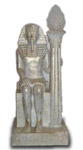 Faraon z lampa bialo zloty 63 cm