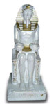 Faraon siedzacy z swiecznikiem bialy 56 cm