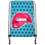 Gym bag Gymsac Design Hot Lips turquoise/red