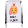 Gym bag Design Emoticon Bitch please white/yellow/pink
