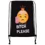Gym bag Design Emoticon Bitch please black/yellow/pink