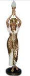 Egipska Kobieta z lampa zloty 192 cm